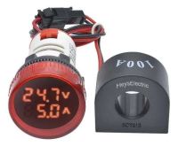 Electro PILOTO C/VOLTIMETRO AMPERIMETRO 22MM ROJO