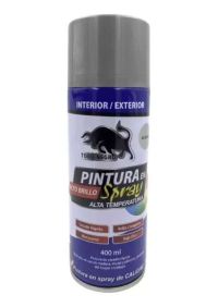 Pintura Spray Pintura Spray Alta Temperatura 400ml Color Gris Aluminio