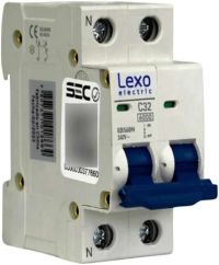 Electro INTERRUPTOR AUTOMATICO EBS6BN 2X32A CURVA C 6KA LEXO