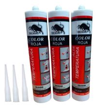 Sulicona  Alta Y Gas Y Pintura Spray Silicona Roja Alta Temperatura Toro Negro 300ml Resiste 345°