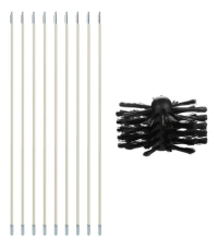 Otros Kit De Cepillo De Limpieza De Chimenea 9pcs Postes Con Cabez