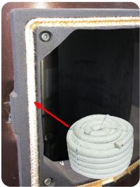 Repuestos Rodón (Empaquetadura Cordón) de fibra de vidrio para sellar la puerta (precio por 1Dm=0,1m=10cm)
