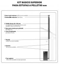 Cañónes Kit Cañón 3 BUENA CALDERA INSTALACION BASICA SUPERIOR 80MM (Con Instalacion Dentro de Villarrica)